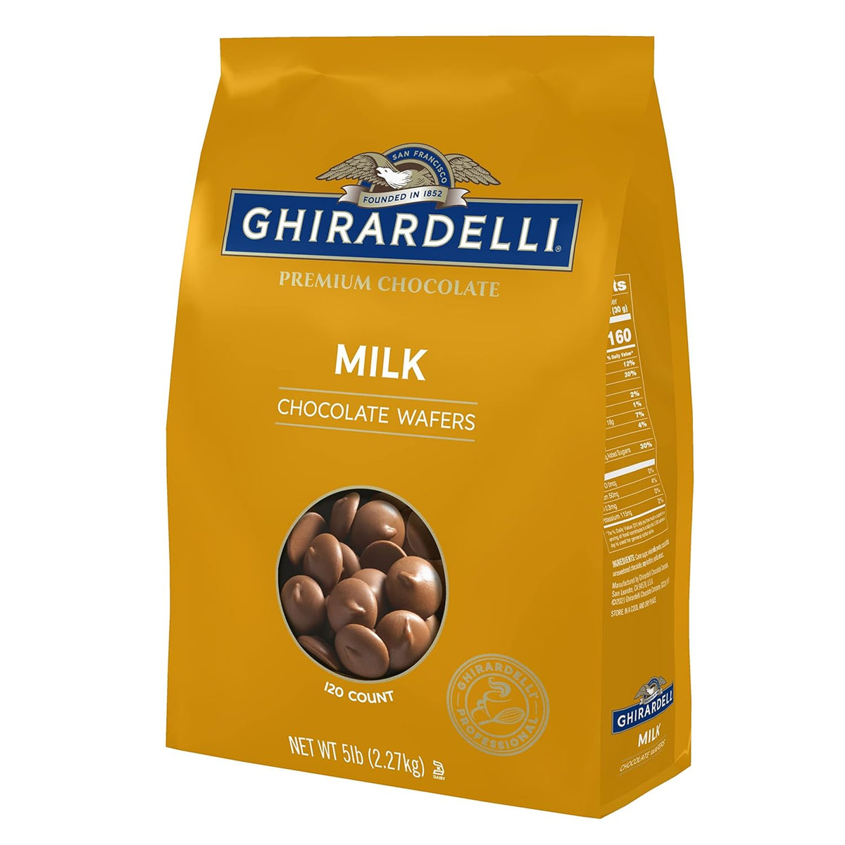 Ghirardelli Chocolate Company Milk Chocolate Wafers, 5lb. Bag (Pack of 1)
