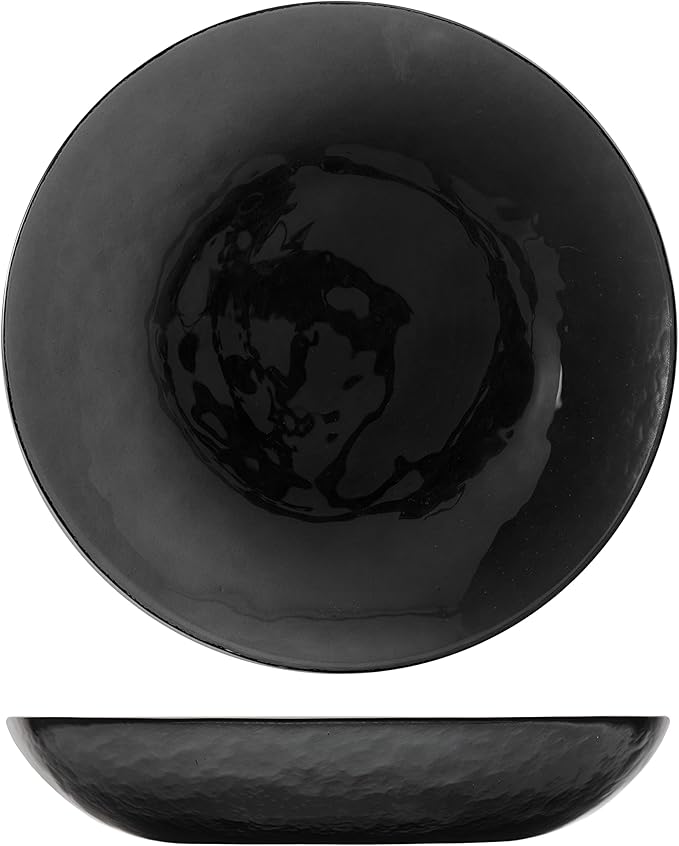 Fortessa Los Cabos Glass Dinnerware Collection, Coupe Entrée Bowl (Set of 4), 8.6 Inch/25oz, Shadow