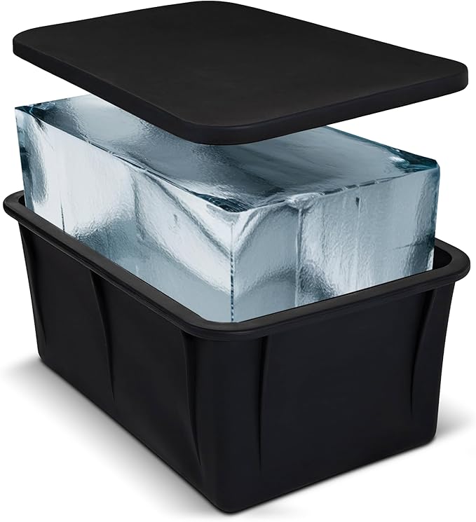XX-Large Ice Block Mold for Cold Plunge Bath with Airtight Lid, Makes 12lb Large Ice Cubes