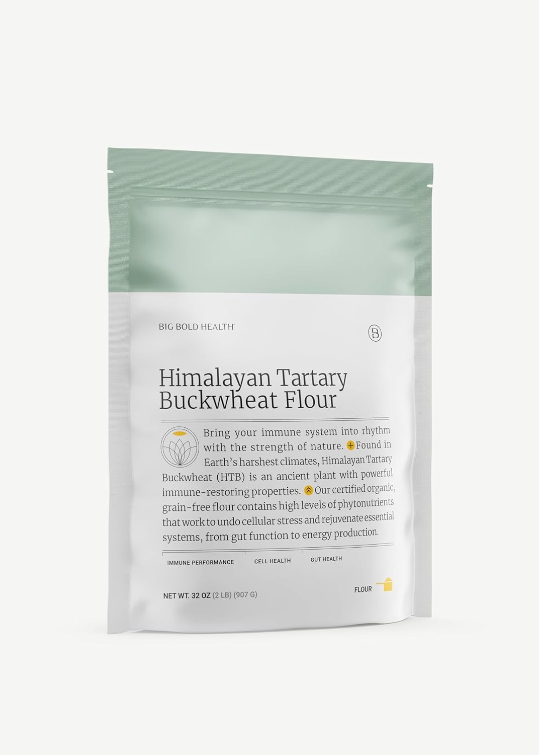 Big Bold Health Himalayan Tartary Buckwheat (HTB) Super Nutrition, Gluten-Free Flour Alternative for Baking. Certified Organic, Non-GMO, and Kosher
