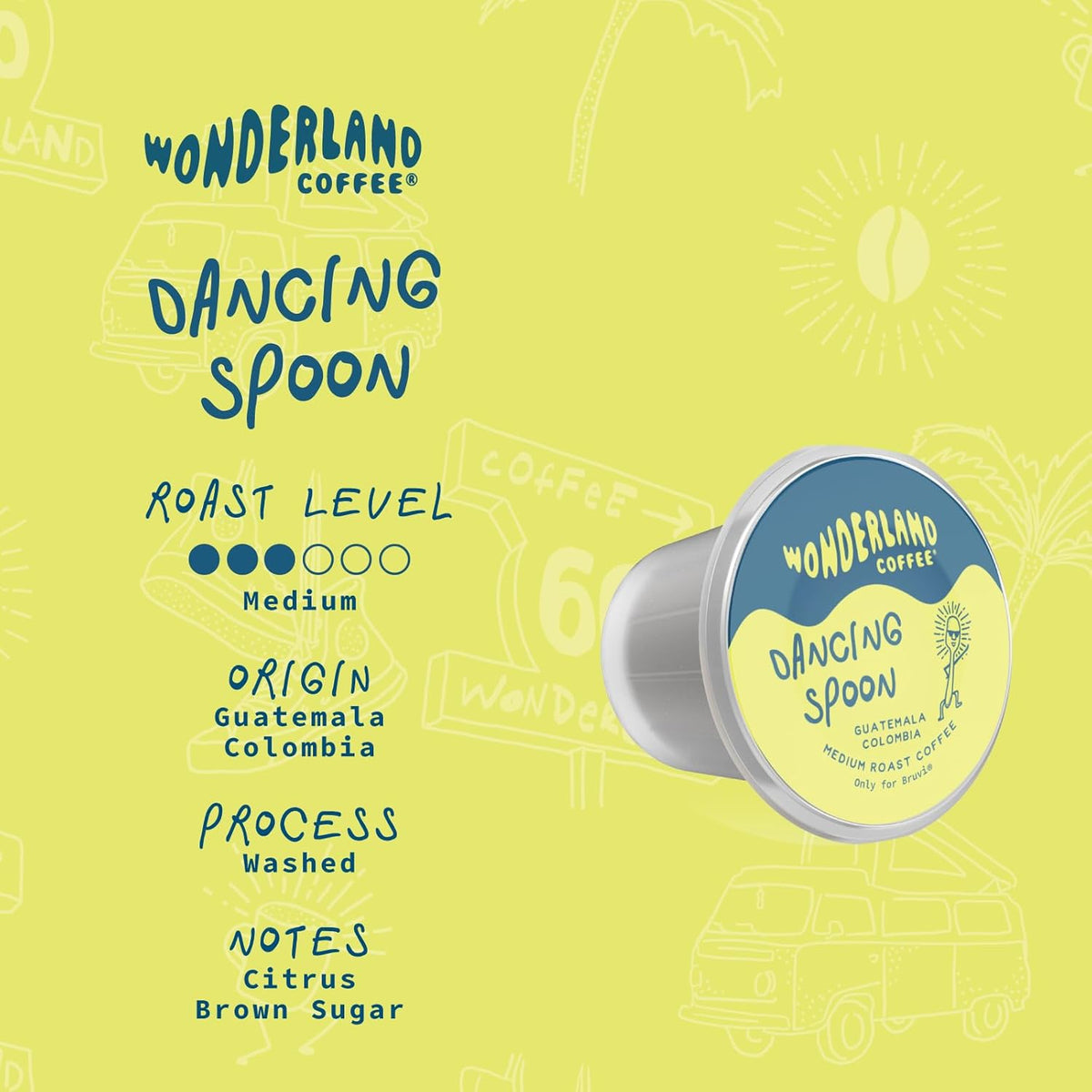 Starter Bundle with 80 B-Pods (20 ct Variety Pack and 60 Wonderland Dancing Spoon coffee)