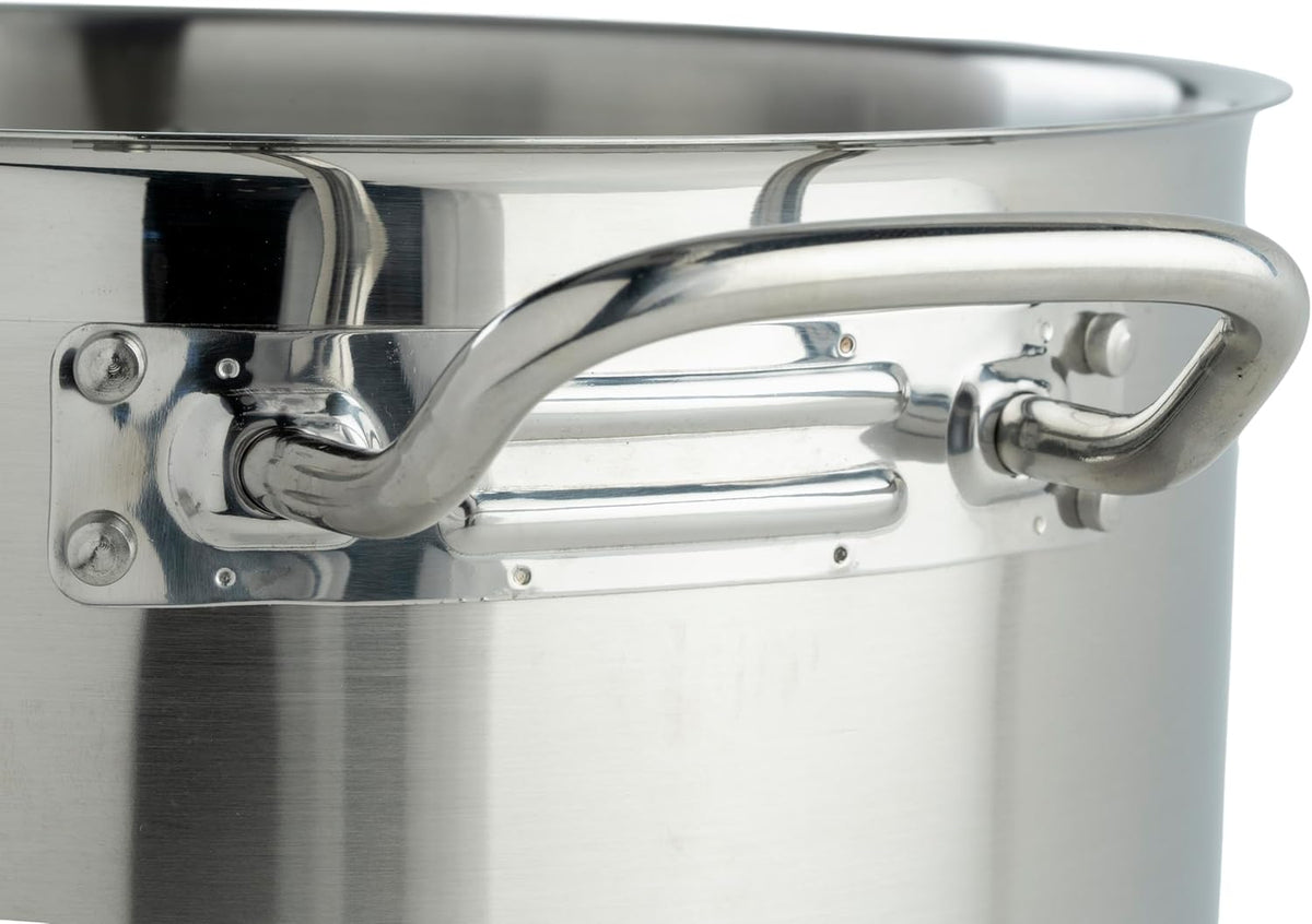 Winco Heavy-Duty Stainless Steel Stock Pot with Cover, 12 Quart