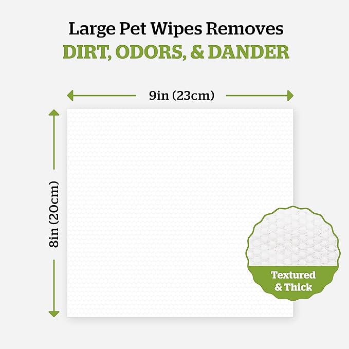 Pogi’s Dog Wipes Travel Packs – Hypoallergenic Pet Wipes for Paws, Body & Butt – Cleaning & Hydrating, Green Tea Scent, 120-Count