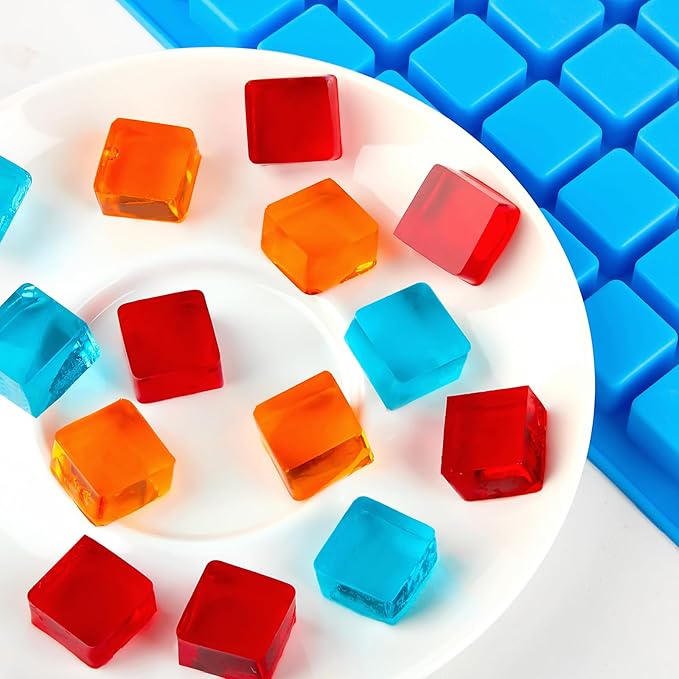JOERSH Square Candy Molds Silicone Molds for Hard Candy, Gummy, Caramels, Chocolate, Ganache, Ice Cubes, 252 Cavity