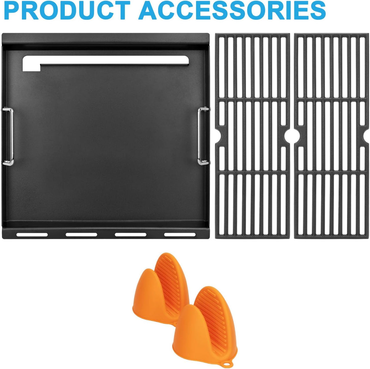 Griddle Inserts for Charbroil Performance 5 Burner Grill, Flat Top Griddle for Charbroil Grill 463275517 463243518 463243519 463275717 463372017 463348017, Replace for G470-0002-W1 G470-0003-W1