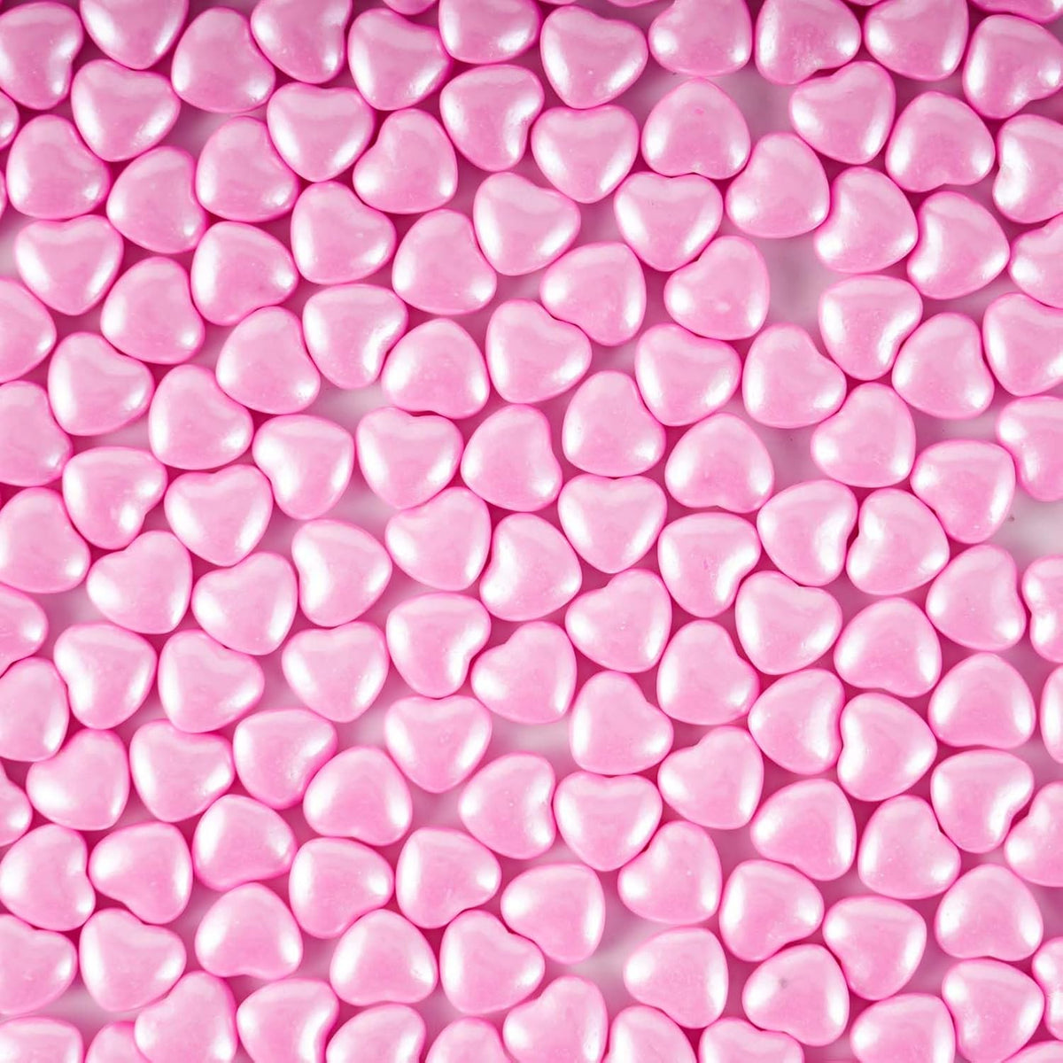 Kasvan Pink Heart Shapes Sprinkles - Edible Candy Pearls 130g/4.58 Oz, Mix Size, Baking Cake Decorations, Ice Cream Toppings and Cookie Decorating, Wedding Party Chirstmas Supplies (Pink)