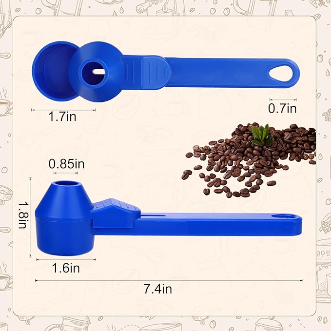 Palksky Coffee Scoop & Funnel for Reusable K Cup Refillable Coffee Pods,2 Tablespoon Coffee Measuring coffee Scooper,1PCS(Blue)