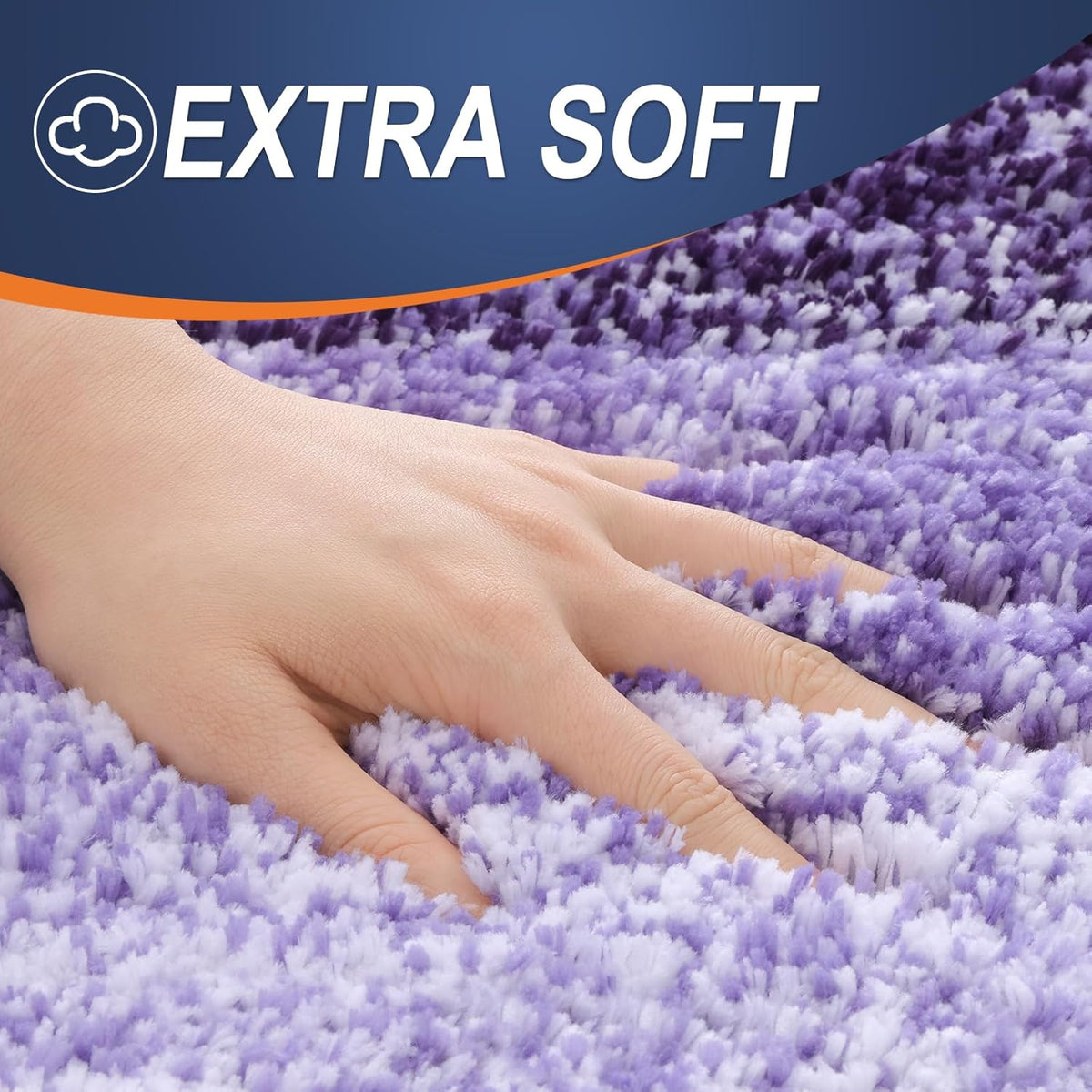 OLANLY Bathroom Rugs Mat 30x20, Extra Soft Absorbent Microfiber Bath Rugs, Rubber Backing, Quick Dry, Machine Washable Bath Mats for Bathroom Floor, Tub and Shower, Home Decor Accessories, Violet