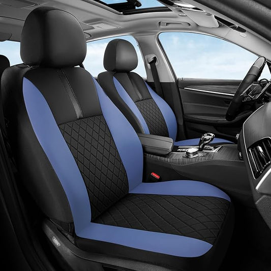 Coverado Car Seat Covers Full Set, Automotive Leather Seat Covers for Car，Universal Fit Front Back Seat Cover, Non-Slip Waterproof Breathable Car Seat Protector