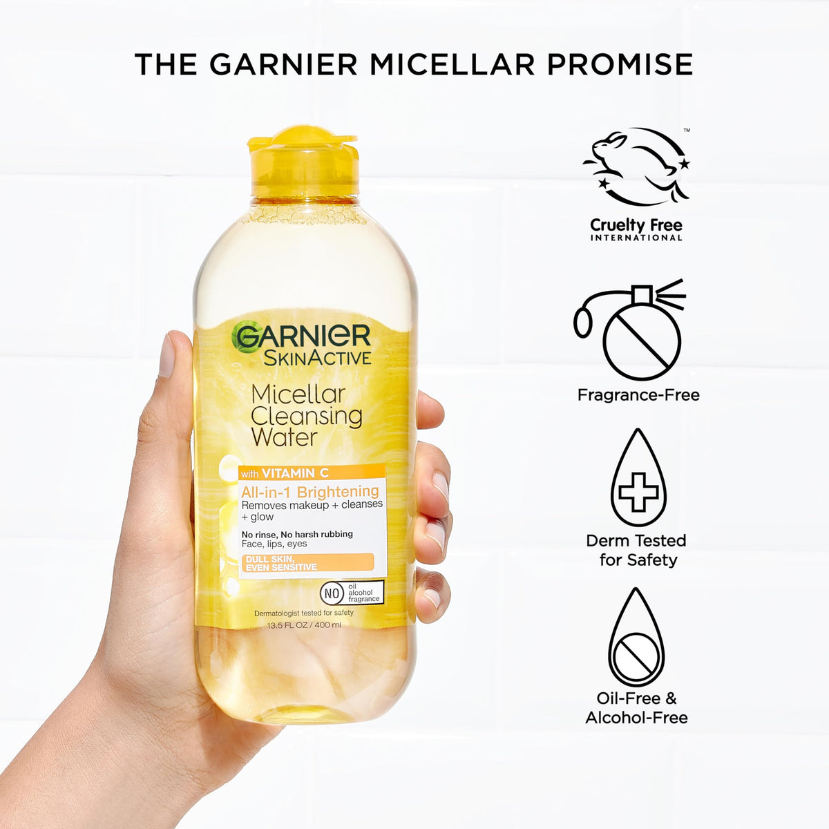 Garnier Micellar Water + Erase It All Makeup Cleansing Balm with Vitamin C, Facial Cleanser & Makeup Remover, Brightening & Hydrating, For All Skin Types, Vegan, Cruelty Free, 13.5 Fl Oz + 4.2 Fl Oz