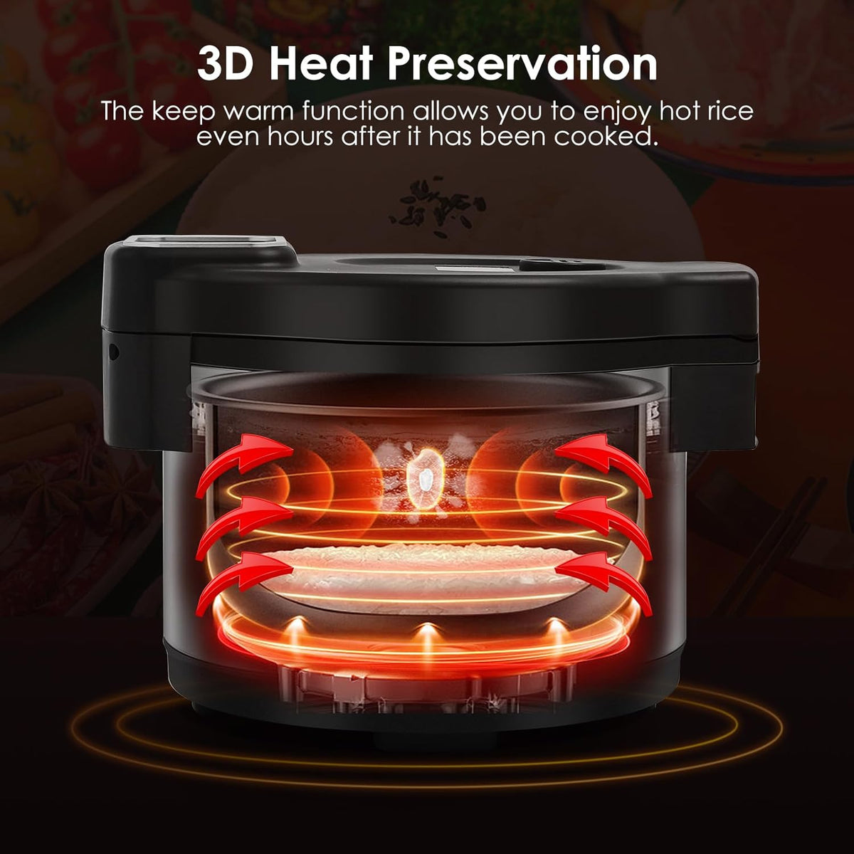 Commercial Rice Cooker Large Rice Cooker 50Cup(Cooked)/25Cup (Uncooked), 1850W 13L Rice Cooker for Restaurant Canteen Party Commercial Rice Warmer for 24H