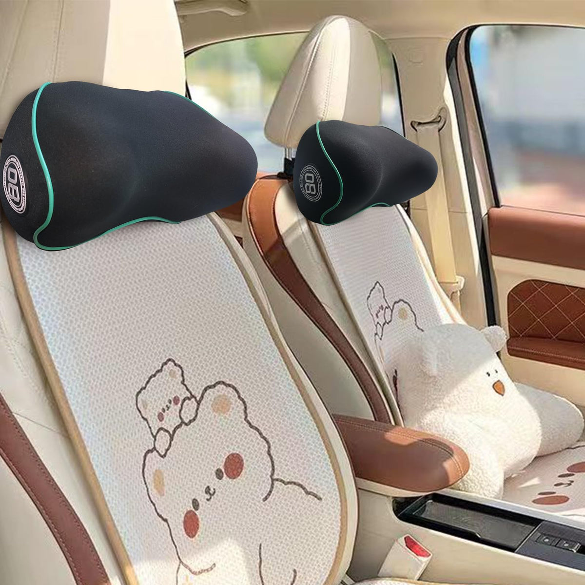 Really Soft Car Headrest Pillow, Neck Pillow for Car with Adjustable Strap