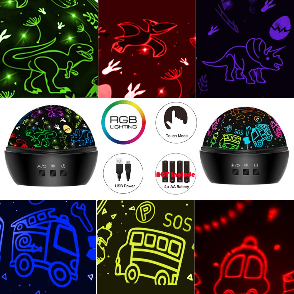 Dinosaur Night Light Toys for 3-8 Year Old Boys,2 in 1 Dino Projection for 2-10 Year Kids,Boys Girls Gifts,Suitable for Chirstmas Xmax Easter Birthday