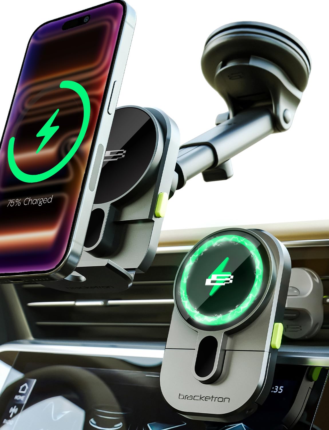 Extendable MagAlign Car Phone Mount by Bracketron