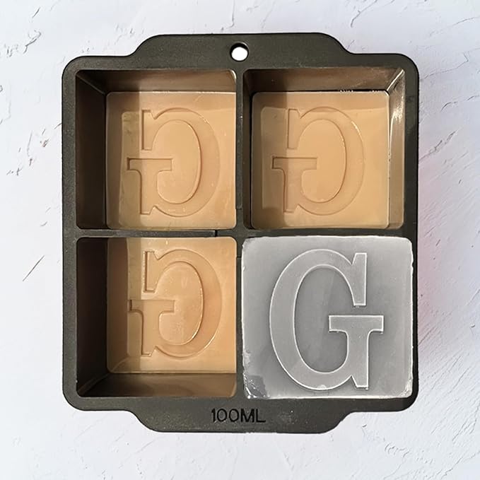 Letter G Monogram Ice Cube Mold Custom Ice Cube Mold 2 Inch Big Initials Silicone Ice Cube Tray Gifts for DAD Gifts for Him