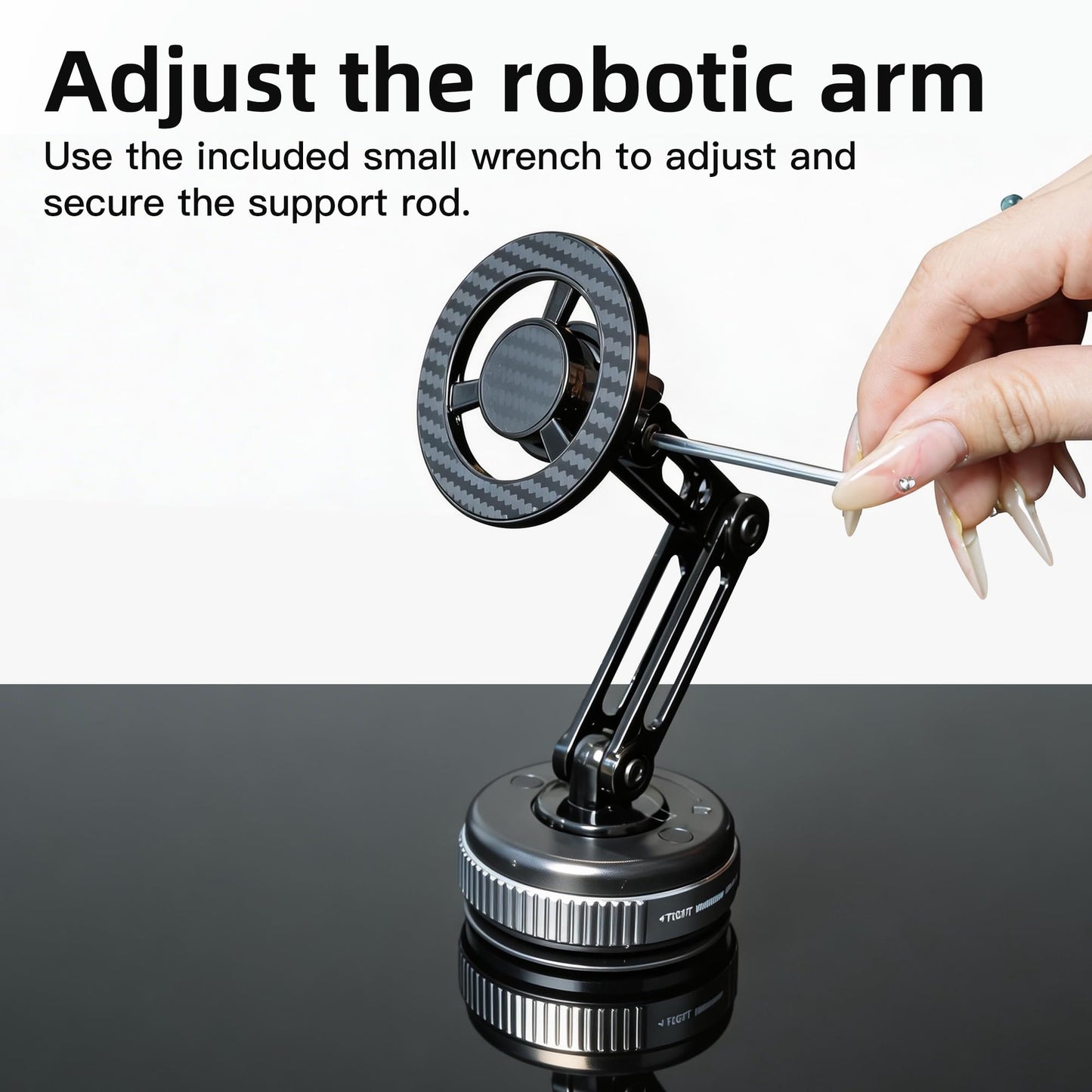 Car Phone Holder for Magsafe, Suction Car Phone Mount, 360° Adjustable
