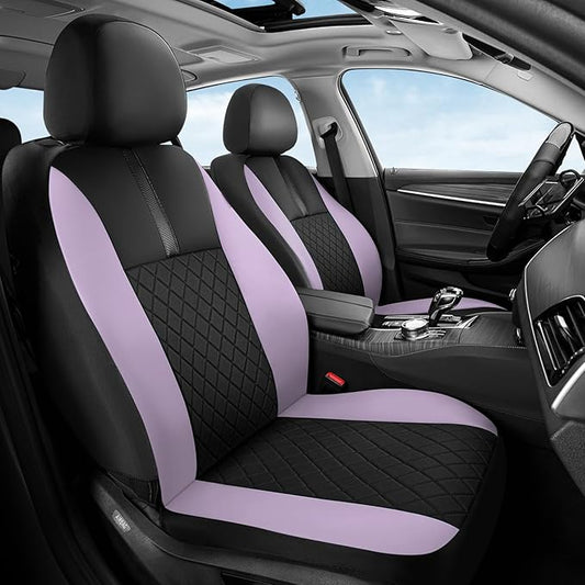 Coverado Car Seat Covers Full Set, Automotive Leather Seat Covers for Car，Universal Fit Front Back Seat Cover, Non-Slip Waterproof Breathable Car Seat Protector