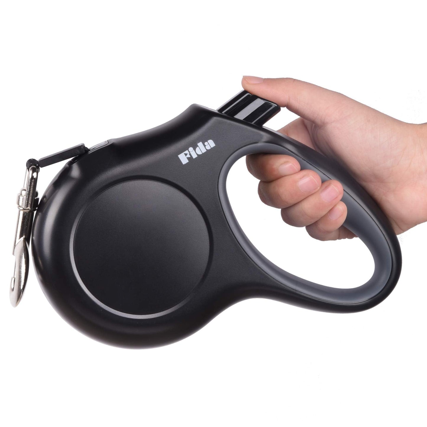 Fida Retractable Dog Leash Large Breed, Heavy Duty 16 ft Dog Walking Leash, up to 110 lbs, 360° Tangle Free, Black