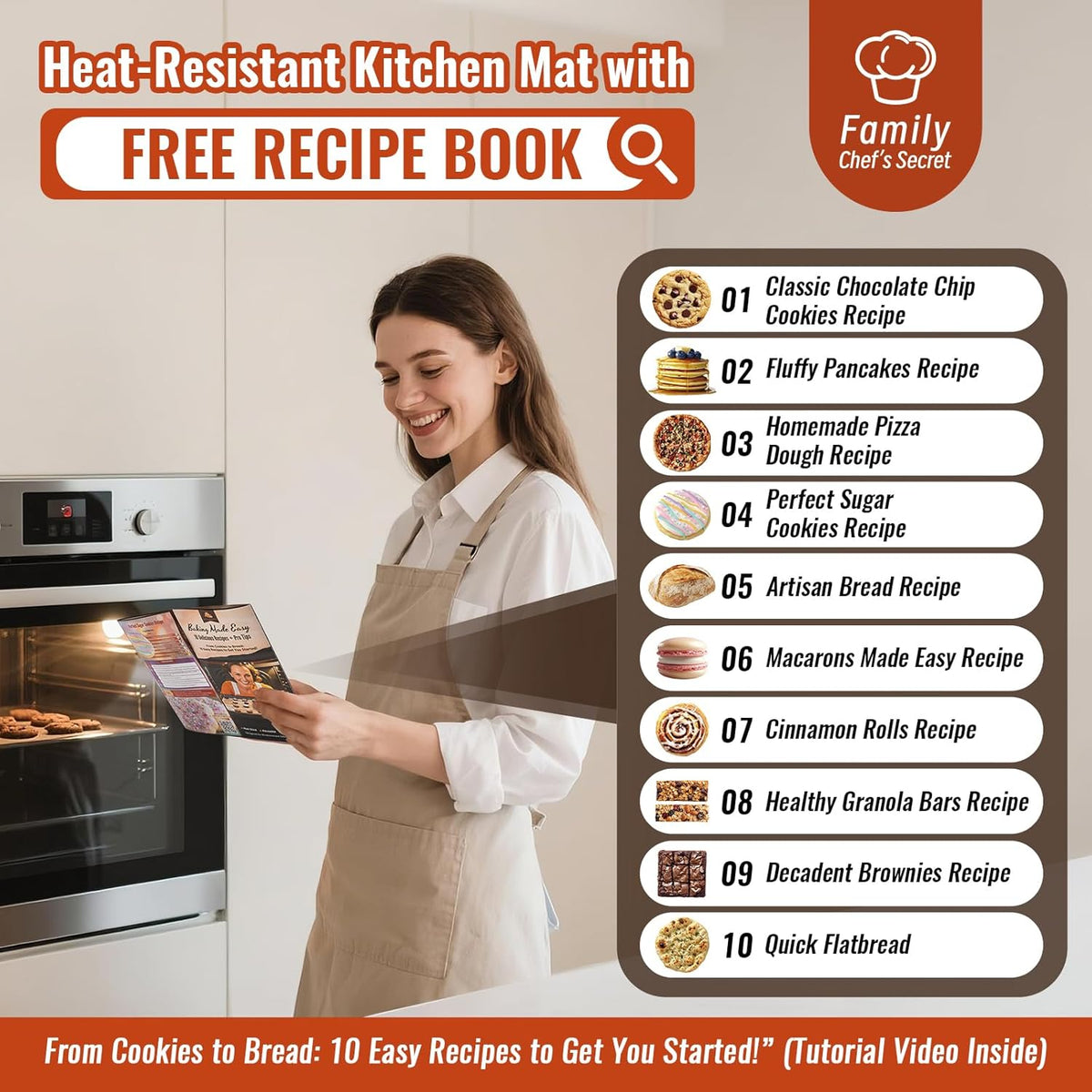 Baking Mats Silicone for Baking Sheet, non Stikc Pastry Mat for Dough Rolling, Silicone Macaron Baking Sheet for Cookie, Pizza, Surdough, Pastry,Dough Rolling out, Non Stik and 480°F Oven Safe