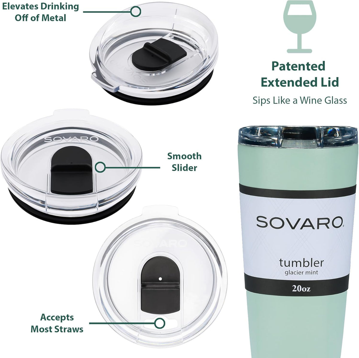 Tumbler 20oz (Glacier Mint)