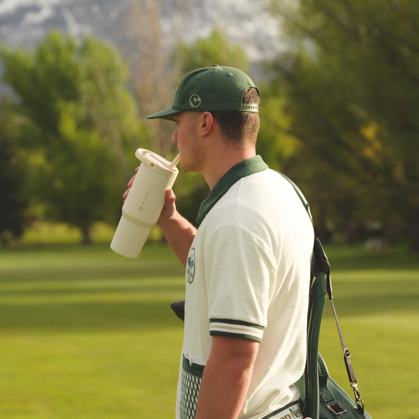 HydroJug Sport 32 oz Insulated Stainless Steel Water Bottle, Cream