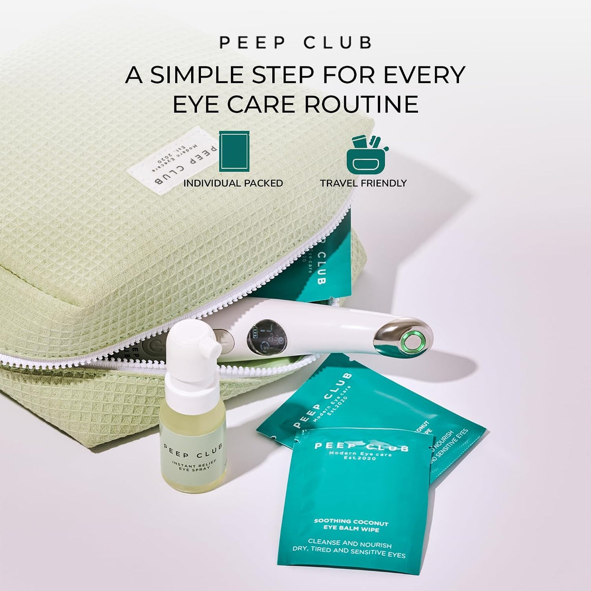 Peep Club All Natural Eye Makeup Remover Wipes – Perfect for Sensitive Eyes, Optometrist Formulated, Tea Tree Oil Free, Cleansing, Nourishing, Coconut Oil, Chamomile, Bilberry