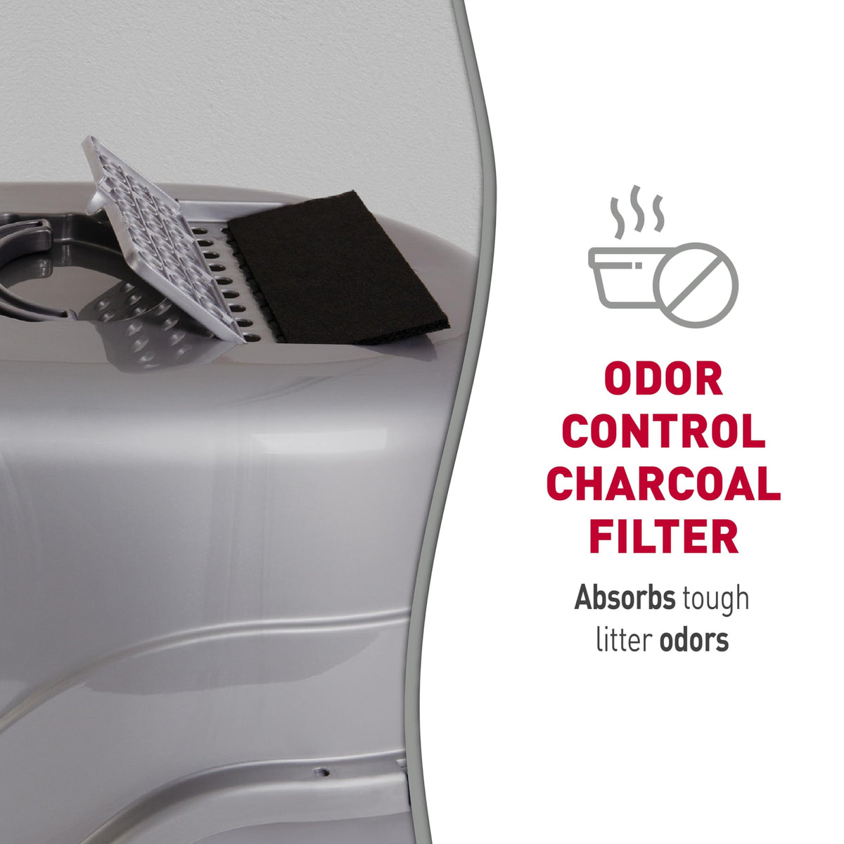 Nature's Miracle Hooded Flip Top Cat Litter Box with Charcoal Filter