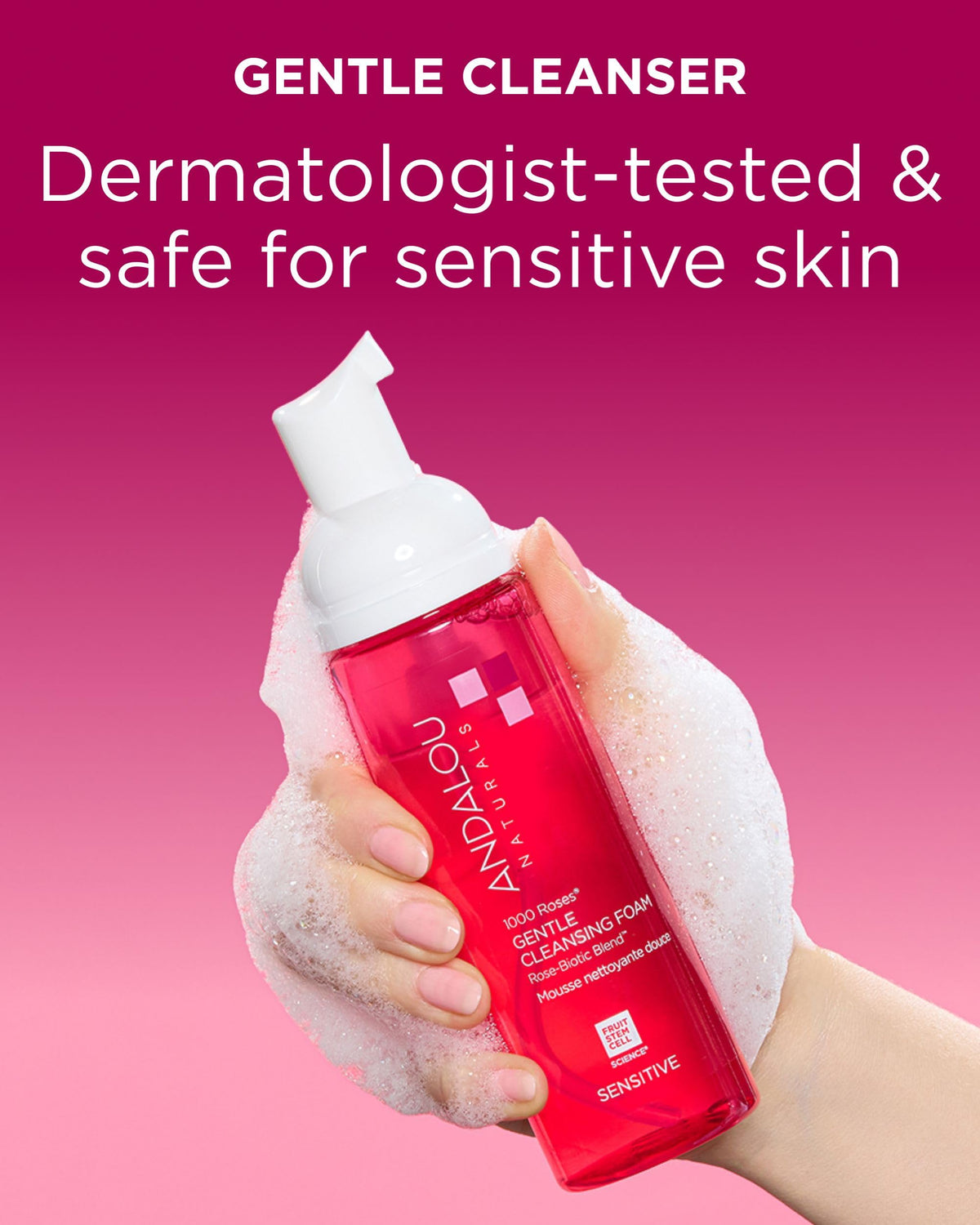 Andalou Naturals 1000 Roses Gentle Cleansing Foam (5.5 fl oz)