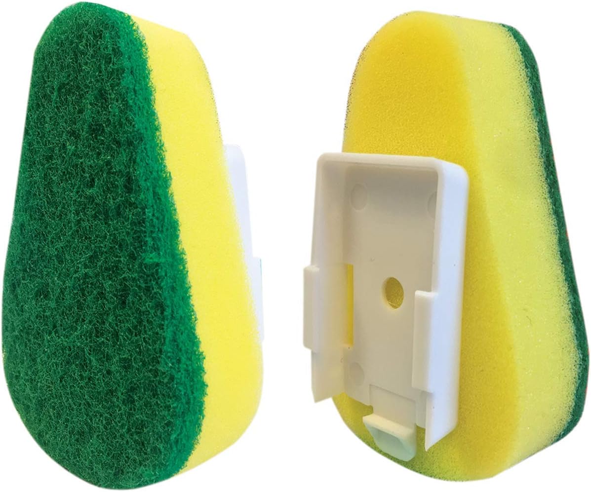 Lola Products Soap Dispenser Dish Wand Sponge Head Refills, Super Absorbent Scrubber, Non-Scratch, for Cleaning Dishes, Sinks and Cookware, 2 Pack