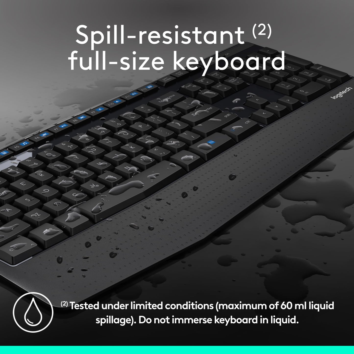 Logitech MK345 Full Size Wireless Keyboard and Mouse Combo - Black