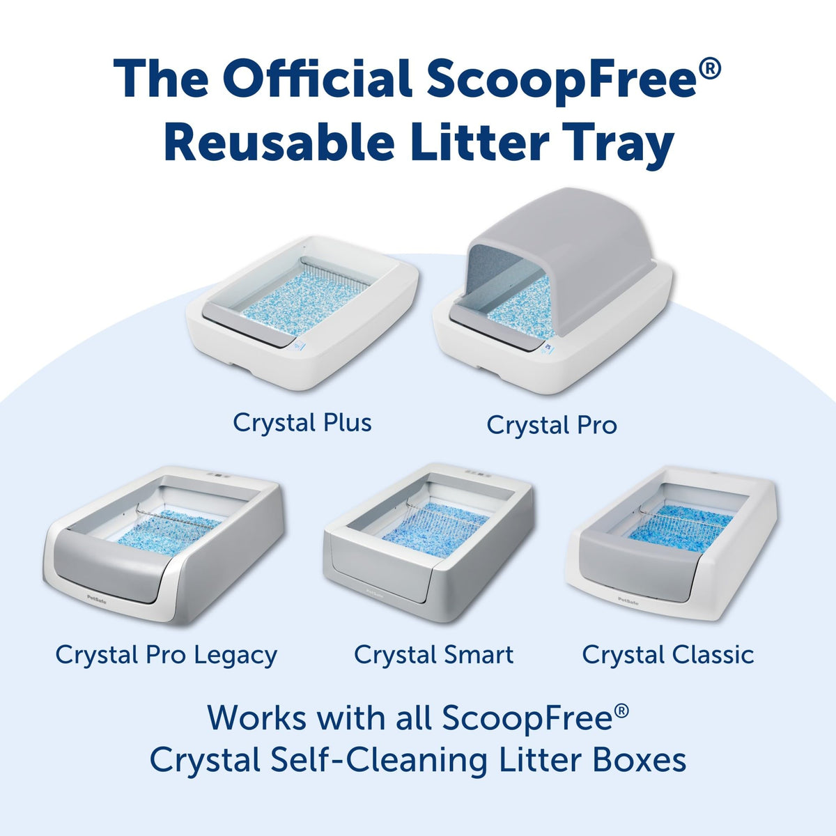 PetSafe ScoopFree Reusable Tray with Crystal Litter, Fresh Scent, 4.3Lb Bag