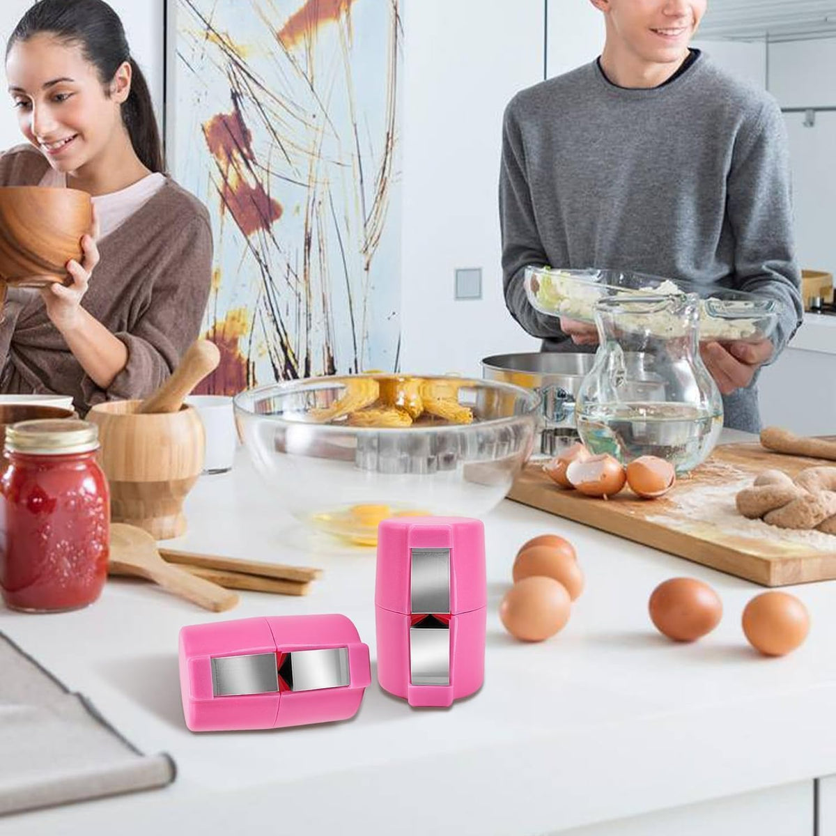 Egg Topper Cutter Tool Egg Cracker Tool Egg Shell Opener Hard Boiled Egg Peeler Egg Shell Opener for Hard Boiled Eggs Egg Cracker Tool For Eggs Kitchen Gadgets (2, Yellow)