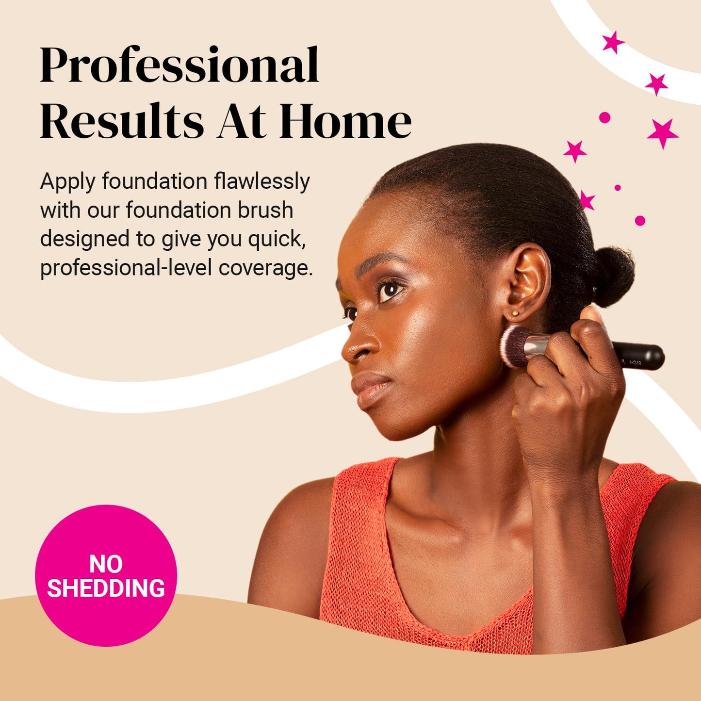 Flat Top Kabuki Foundation Brush By KESHIMA, Premium Makeup Brush