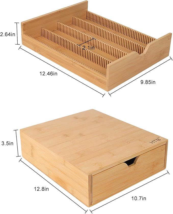HTB Coffee Pods Storage Drawer for Organizing Nespresso Capsules, Can Be Used In Coffee Station, Kitchen, Home, Office, Holds 40 CoffeePods