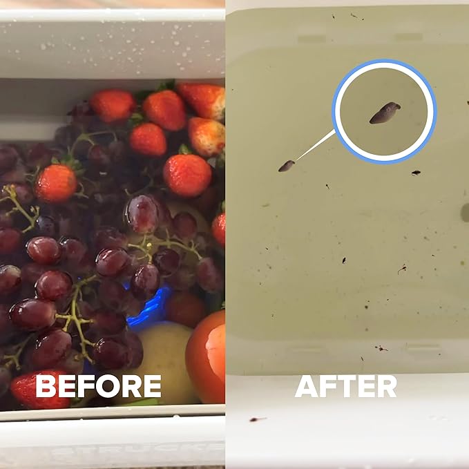 AquaPure - Fruit and Vegetable Washing Machine, 1-Year Warranty, Fruit Cleaner Device That Cleans Fresh Produce in Water, Waterproof Fruit and Vegetable Cleaner, Fruit and Veggie Purifier