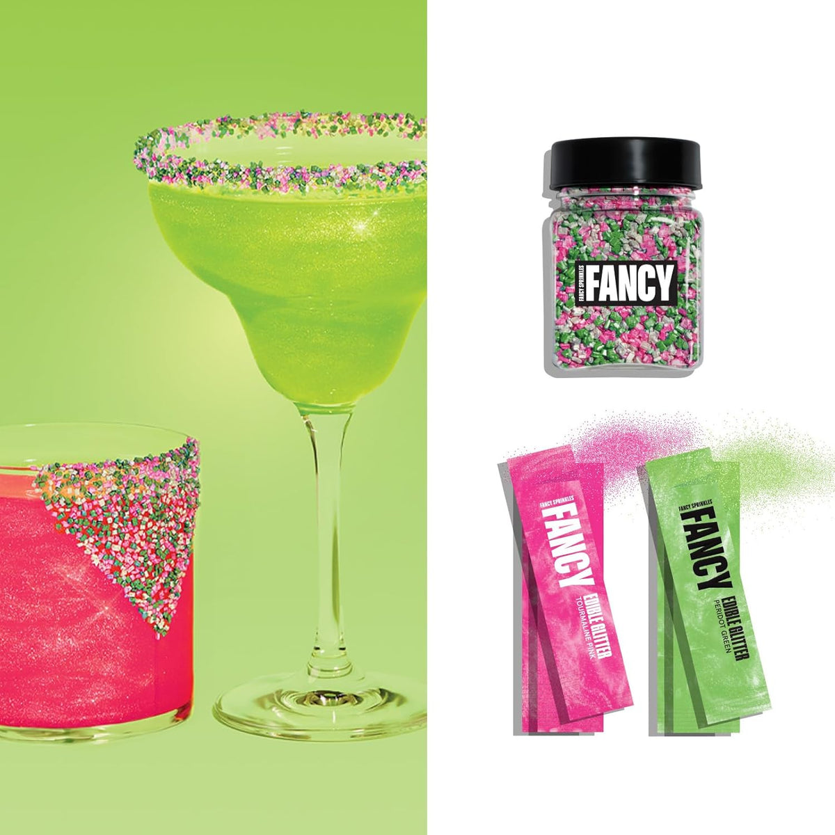 Fancy Sprinkles On The Rocks Margarita Cocktail Kit, for Happy Hour, Parties, Bachelorette, Gifting, & Celebrations