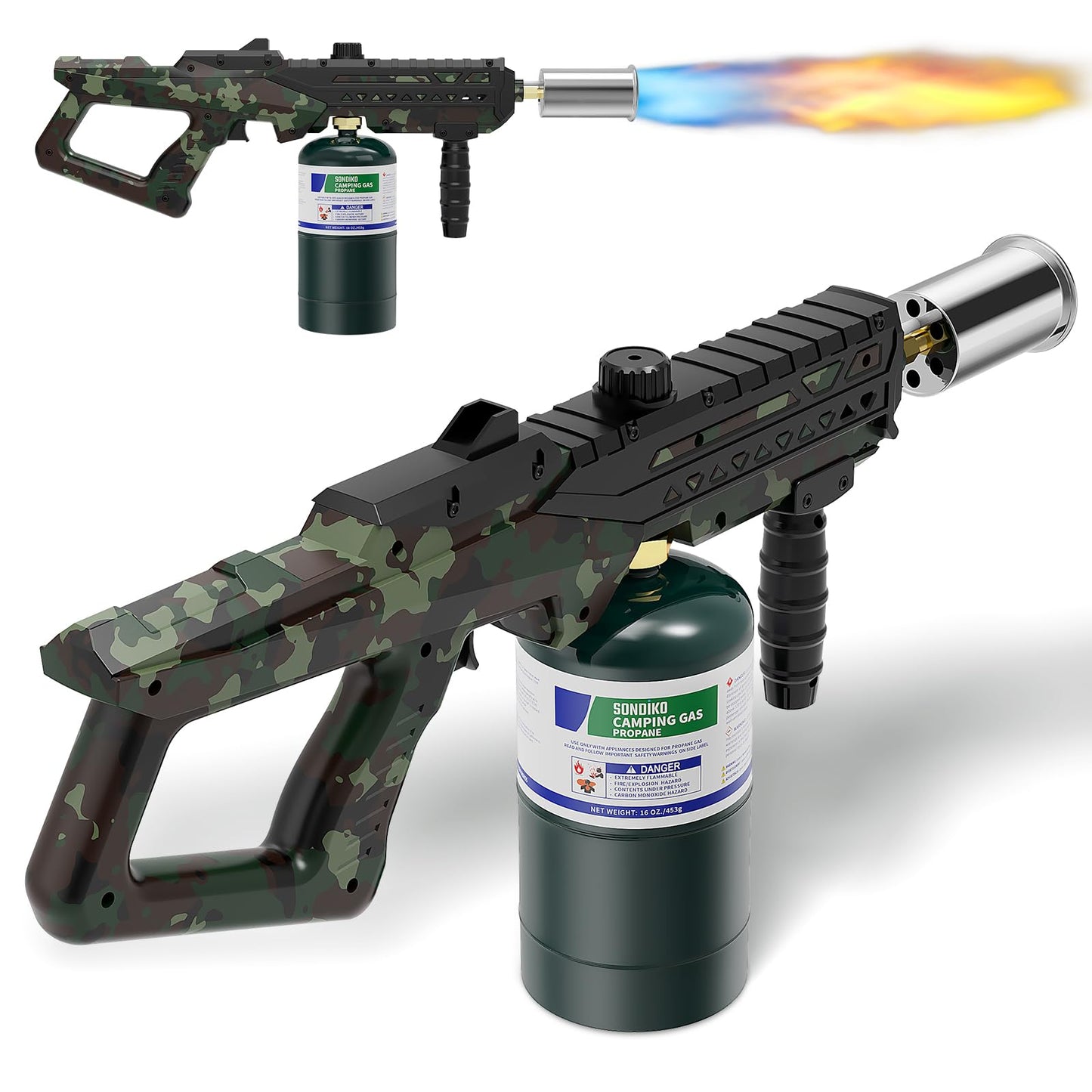 Sondiko Powerful Cooking Propane Torch Gun, Adjustable Flame for Grilling