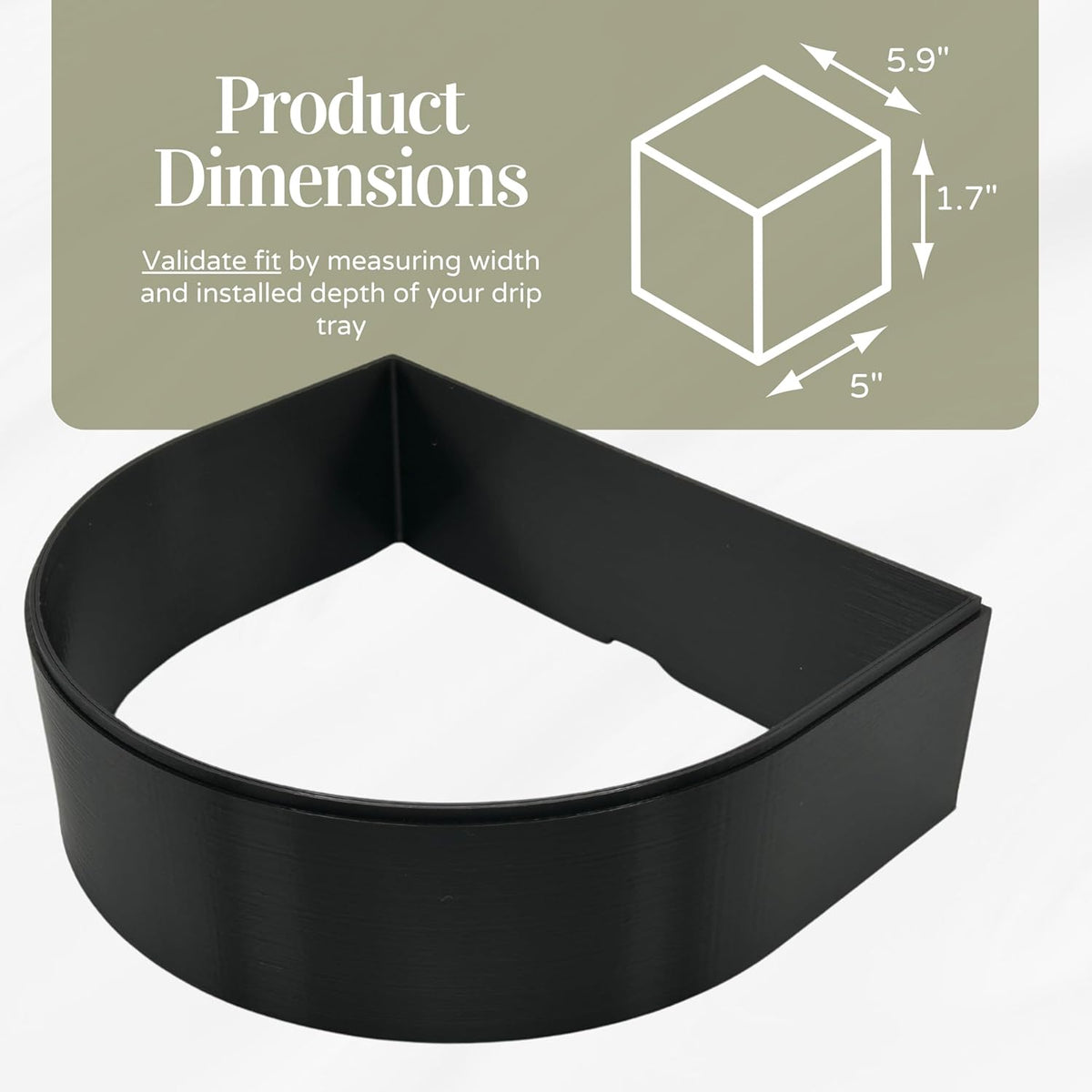 Drip Tray Mug/Cup Riser Made for the Keurig to Reduce Splashes - Riser Only (Black, K-Cafe 1.7 inches Tall)