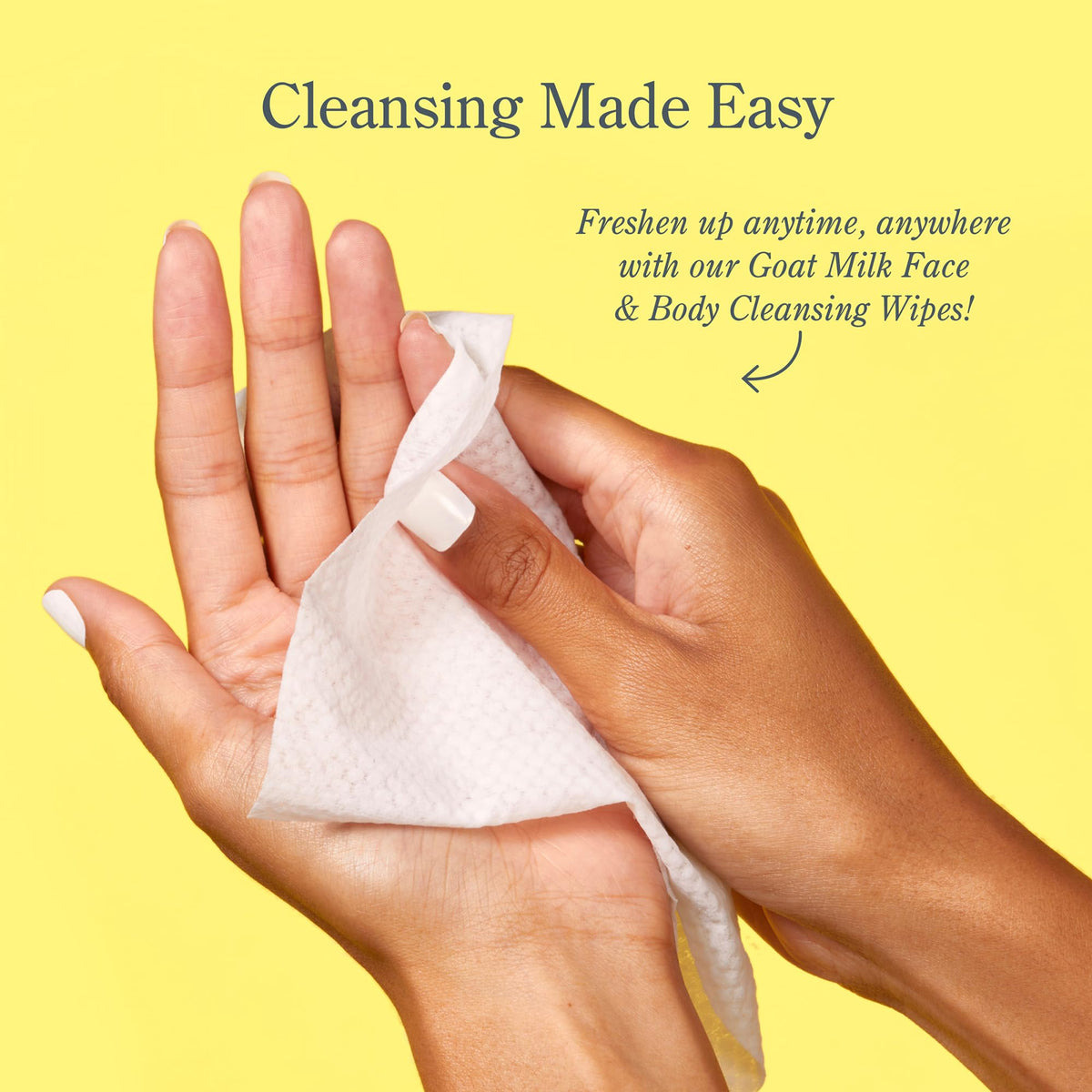 Beekman 1802 Goat Milk Face Wipes, Glacial Mint & Eucalyptus, 30 Count