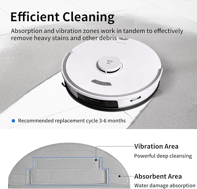 23 PCS Accessories Kit Compatible with Roborock S8 Pro Ultra Robot Vacuum Cleaner,6 Side Brushes,4 HEPA Filters,4 Dust Bags,1 Cleaning Brush,2 Main Brushes,4 Mop Pads,2 Tools