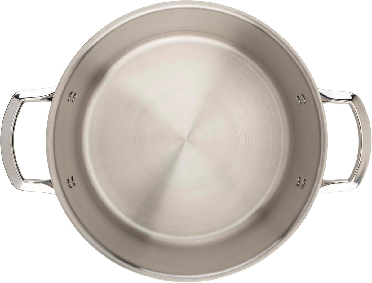 WINCO Tri-Ply Stock Pot, 12-quart, Silver