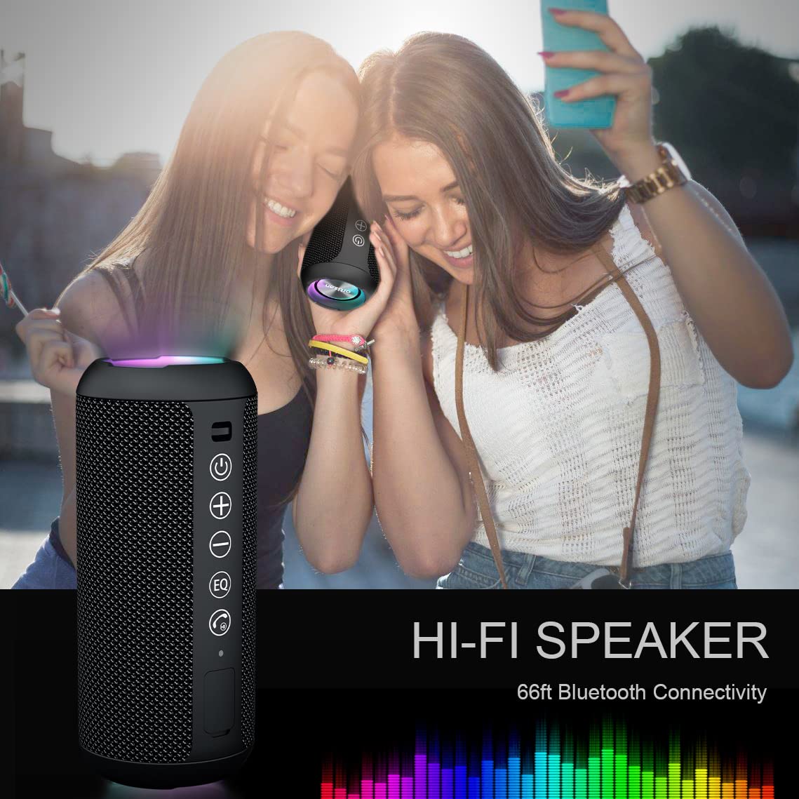 Ortizan X10 Portable Bluetooth Speaker (1st Gen), IPX7 Waterproof, Wireless