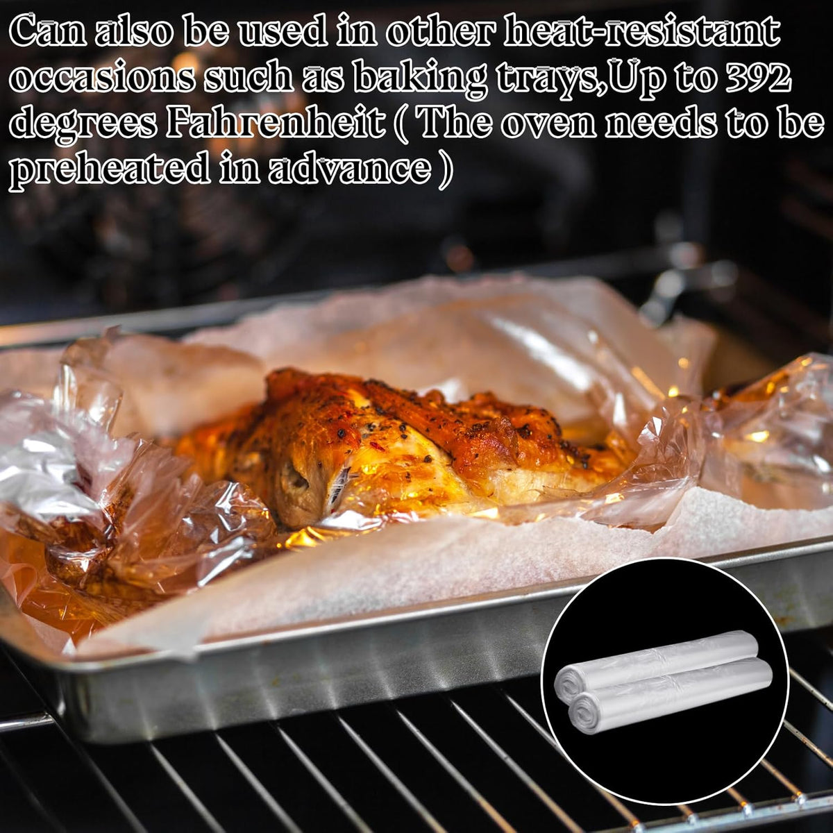 Aliceset 50 Pcs Electric Roaster Liners 34 Inch W x 18 Inch l Disposable Pan Liners Cooking Bags for 16, 18, 22 Quart Roasters Microwave Slow Cooker Steamer Oven