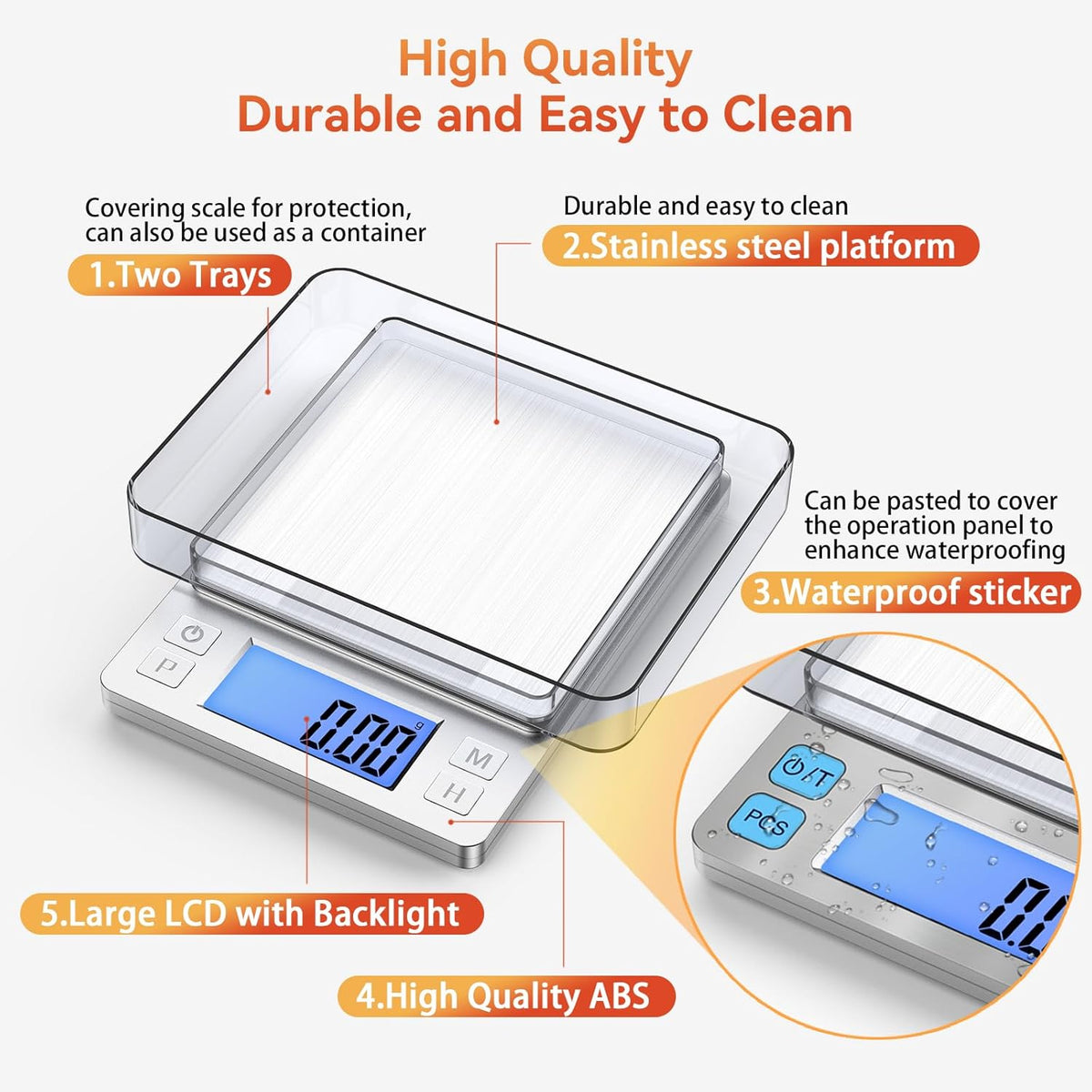 BOMATA 0.01g Small Digital Gram Scale, USB Rechargeable, Upgraded 1kg Jewelry Scale with Larger Display and Hold Function, High Precision, Grams and oz for Herb, Coin, Powder, Gold, Yeast, Kitchen
