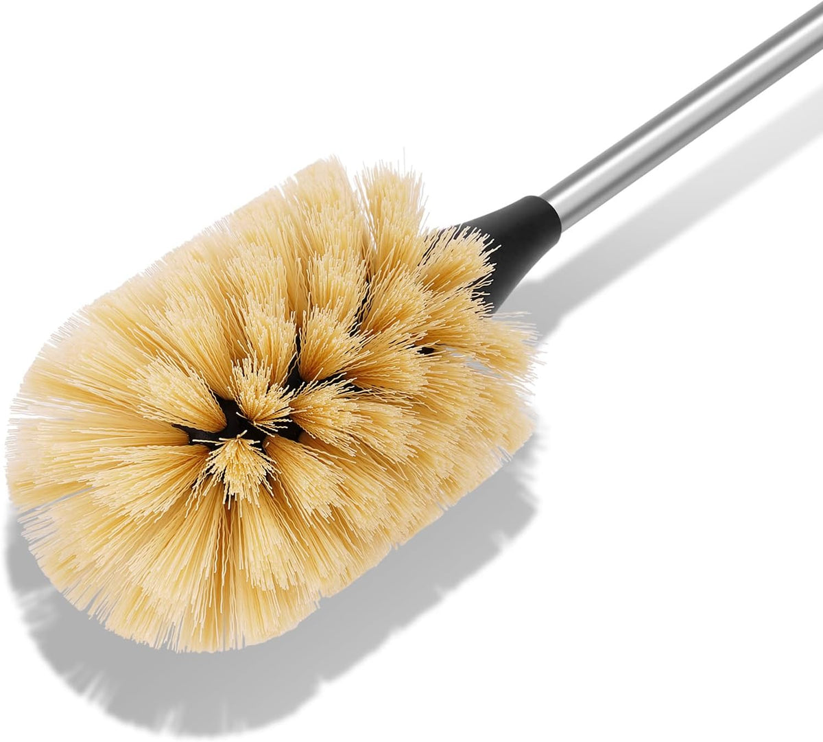 Water Bottle Cleaning Brush with 2 Replaceable Heads, Compatible with Sport Bottles, Tumblers, Mugs, Wine Decanters, Glassware, Round, 1 Pack (15 in)