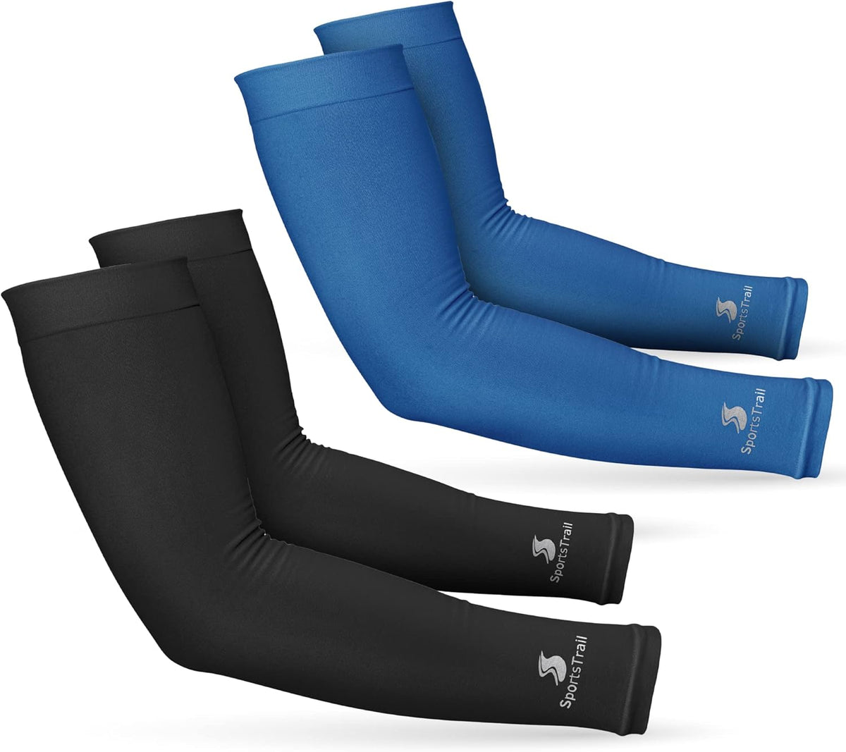 SportsTrail Cooling Arm Sleeves for Men & Women – Breathable, UV Sun Protection, Sports Arm Sleeves for Women, Men & Youth