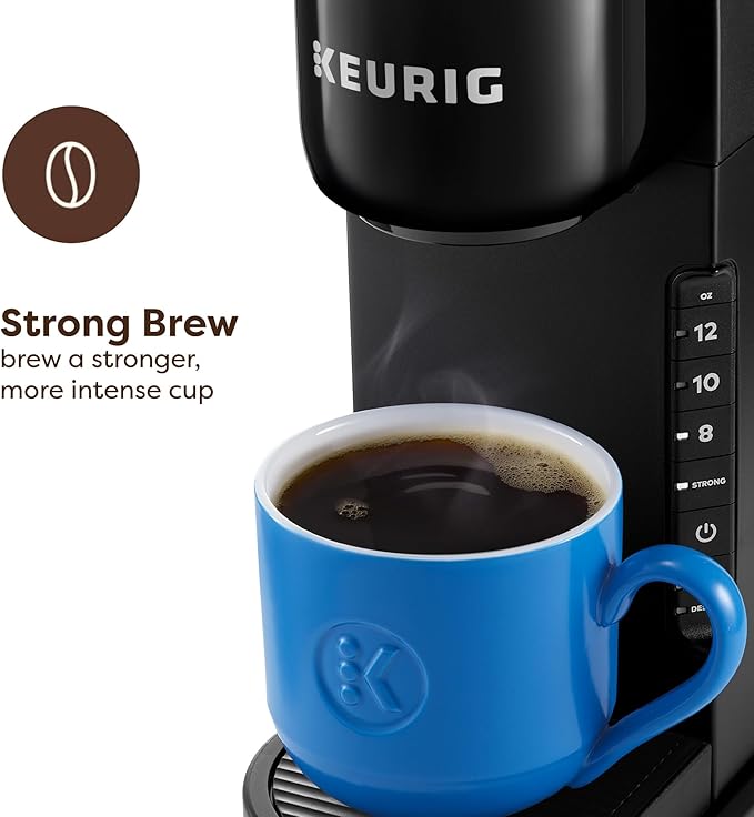 Keurig K-Express Single Serve K-Cup Pod Coffee Maker, 3 Brew Sizes, Strong Button Feature, 42oz Removable Reservoir, Black