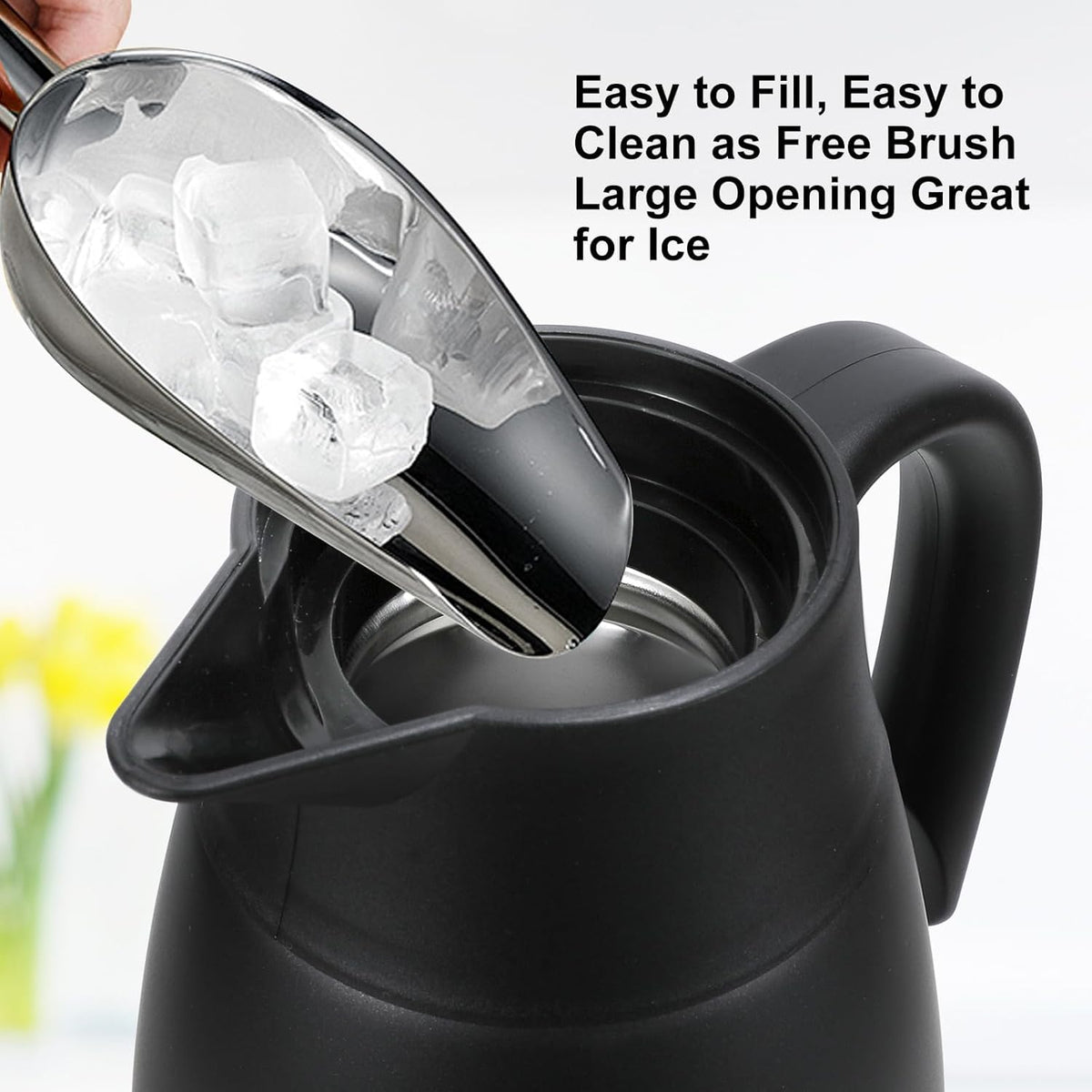 70 oz Thermal Coffee Carafe, Updated 2 PCS Insulated Stainless Steel Coffee Carafes for Keeping Hot Coffee & Water Hot Beverage-12Hours, Double Walled Vacuum Coffee Carafe(Gold+Gold)