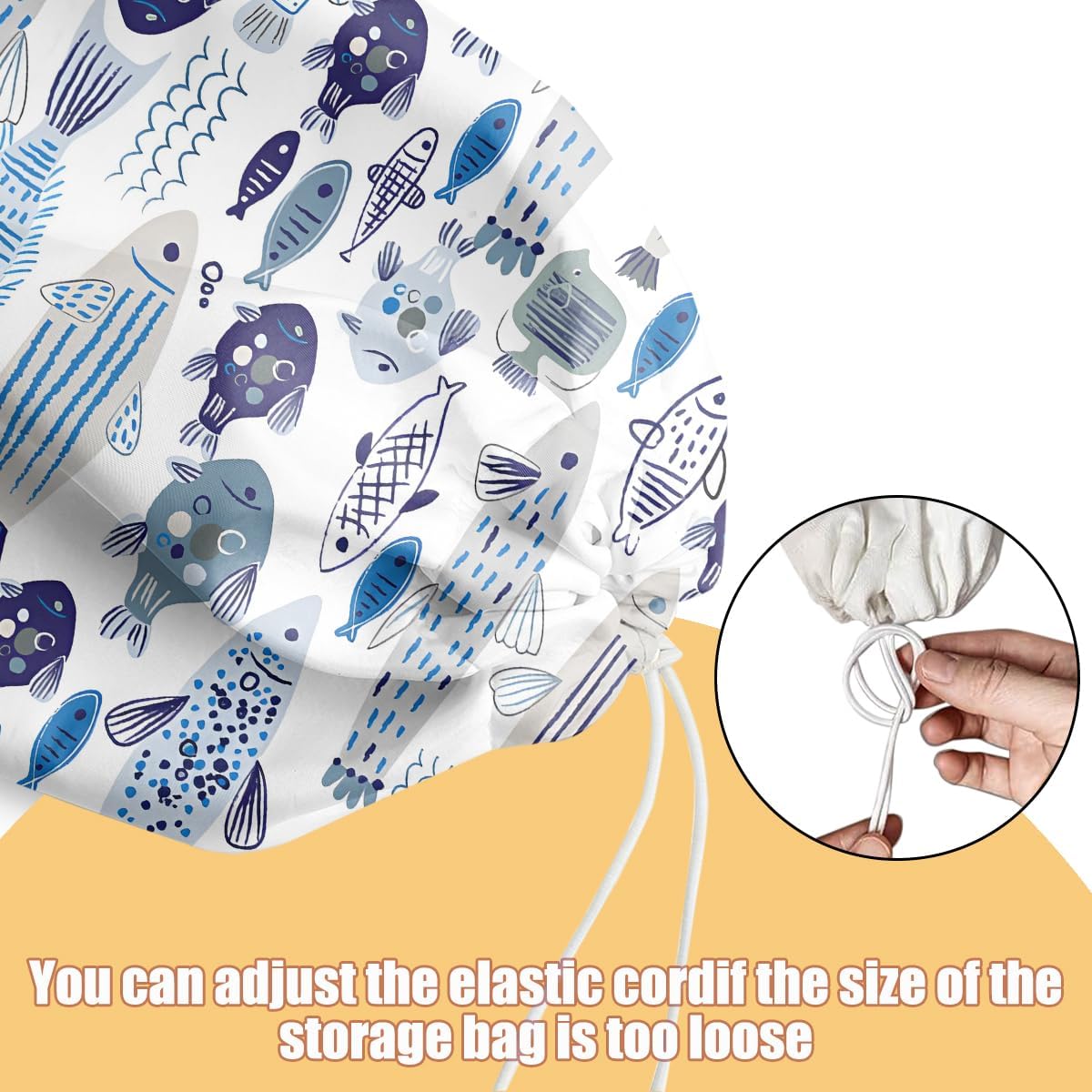 Fish Plastic Bag Holder, Wall Mount Grocery Bag Holder, Plastic Storage bag, Pull Rope Free Adjustment, Plastic Bag Holders for Grocery Bags, Plastic Bag Dispenser for Home Kitchen