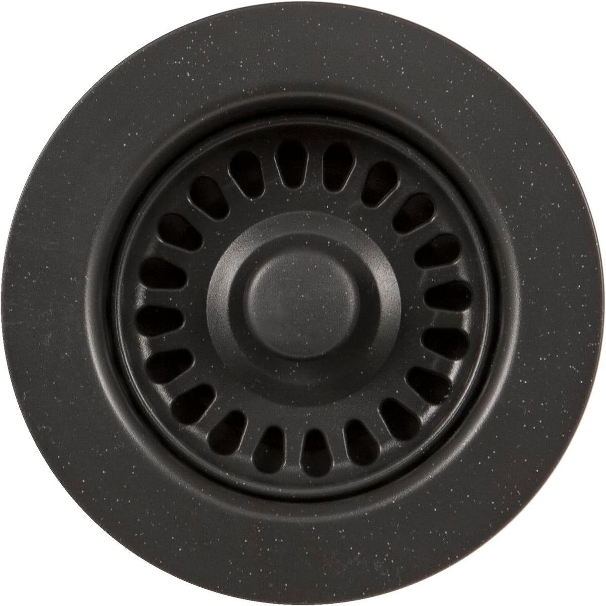 Houzer 190-9265 - 3-1/2 Inch Matte Black Kitchen Sink Basket Strainer, Durable Food Catcher Stopper for Metal Kitchen Sink, Ideal for Filtering Waste and Preventing Clogs